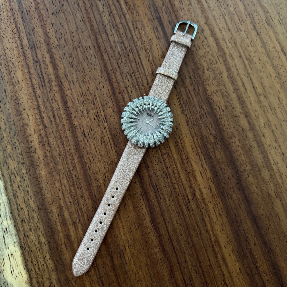 NWOT Burgi Silver and Pink Sparkle Unique Watch • Burning Man Sparkle Watch - Picture 8 of 8